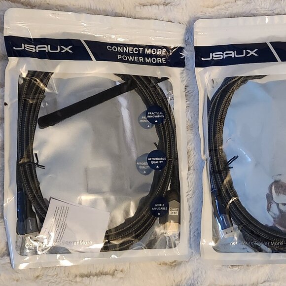 2 JSAUX Mini HDMI to HDMI Cables 10FT, [Aluminum Shell, Braided] High Speed 4K - Picture 2 of 10